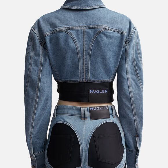 ❤️MUGLER❤️ Cropped Denim Jacket - Picture 2 of 4
